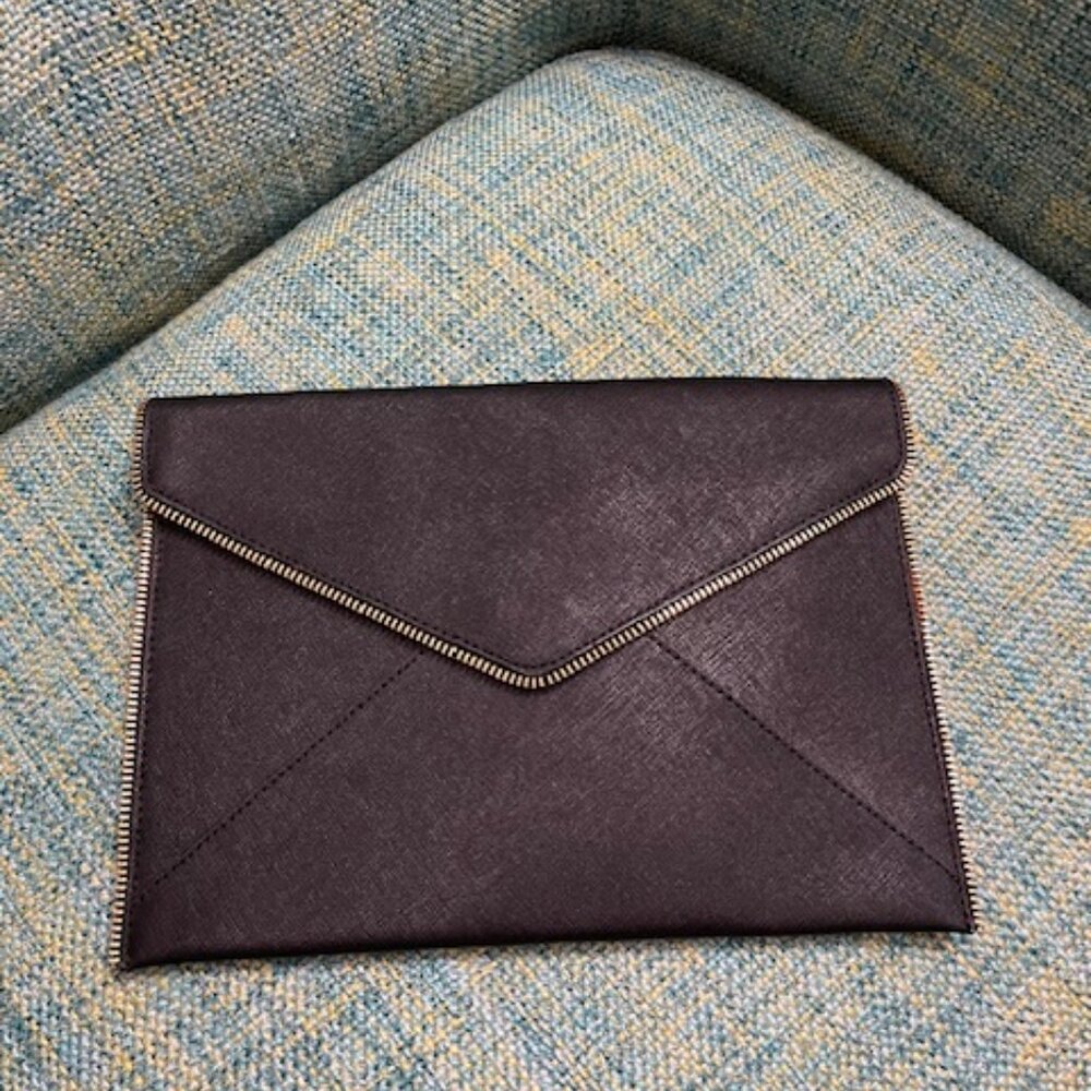 Rebecca Minkoff Black Zipper Trimmed Clutch